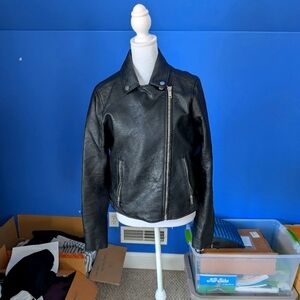 Abercrobie Fitch vegan leather coat